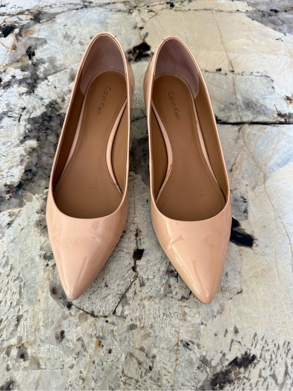 Calvin Klein Genoveva Low Block Heel Pumps - Size 9
